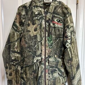 Mossy oak vintage insulated, hooded camo jacket